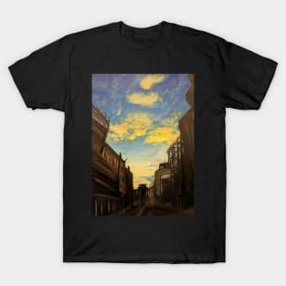 Edinburgh Sunset Painting T-Shirt